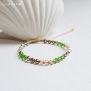 Handcrafted Crystal Beads Bracelet Premium Handmade Design